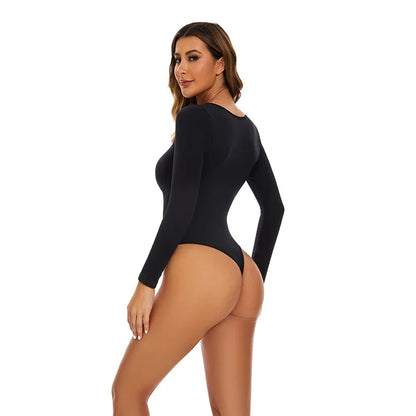 GUUDIA Seamless Long Sleeve Bodysuit – Tummy & Waist Shaper
