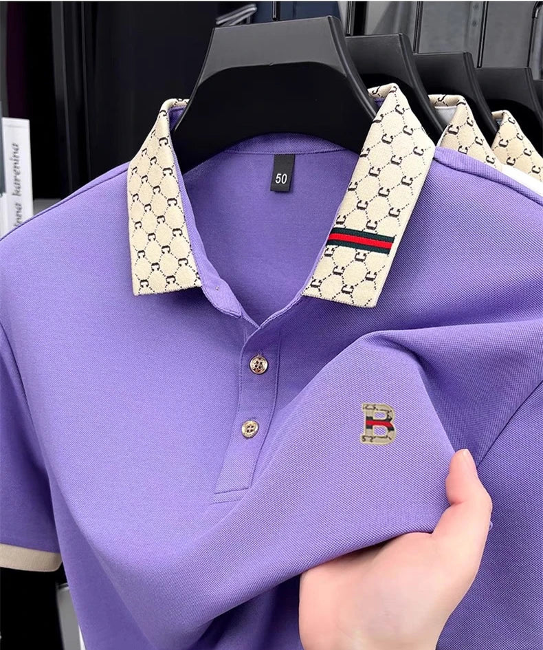 Luxury B letter polo shirt men summer fashion
