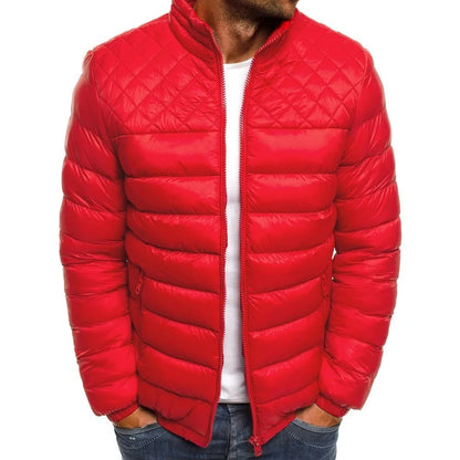 Men's winter jacket casual warm zipper thick fashion street skiing